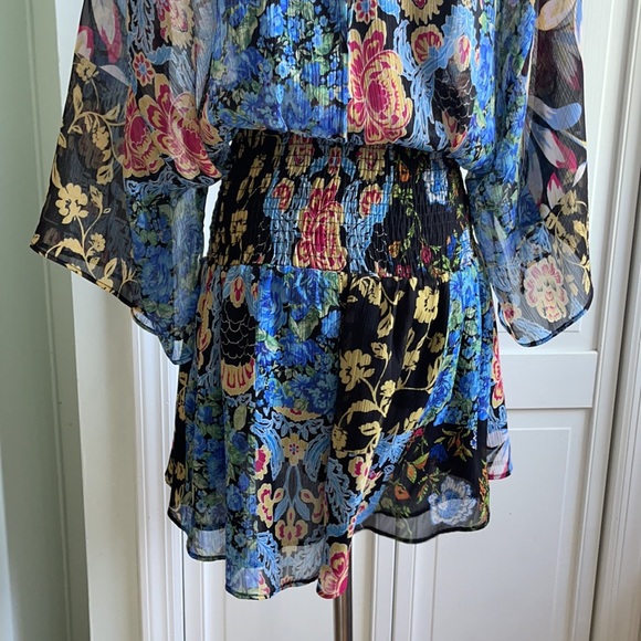 Zara Multicolored Patchwork Floral Printed Romper/Jumpsuit Size S. - Picture 9 of 14